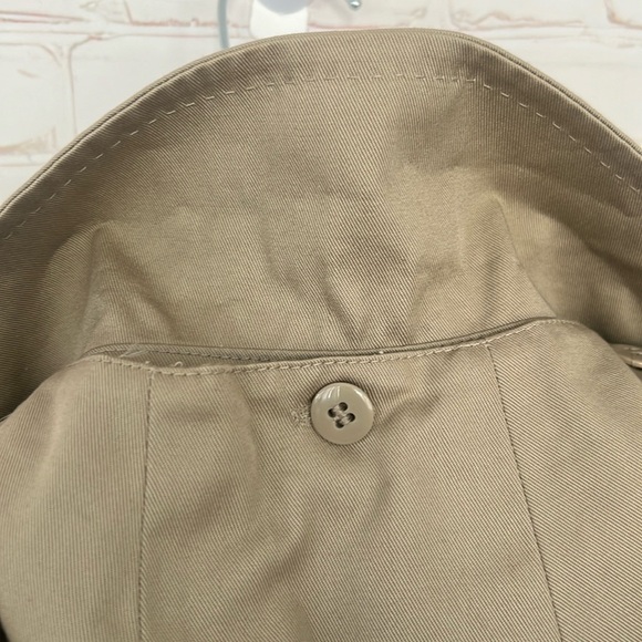 VINTAGE PENDLETON 80’s  tan hoodie trench coat size 12 - Picture 5 of 13